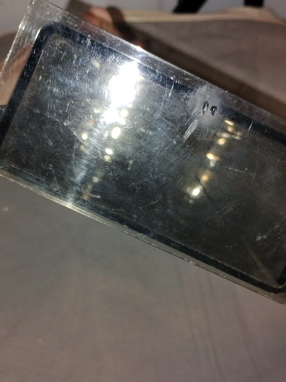 Vintage Clear Plastic Phone Display Tray - Transparent